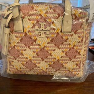 Tory Burch Thea Woven Slouchy Satchel